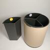 Balde Reciclage Negro con 3 Separadores Negros